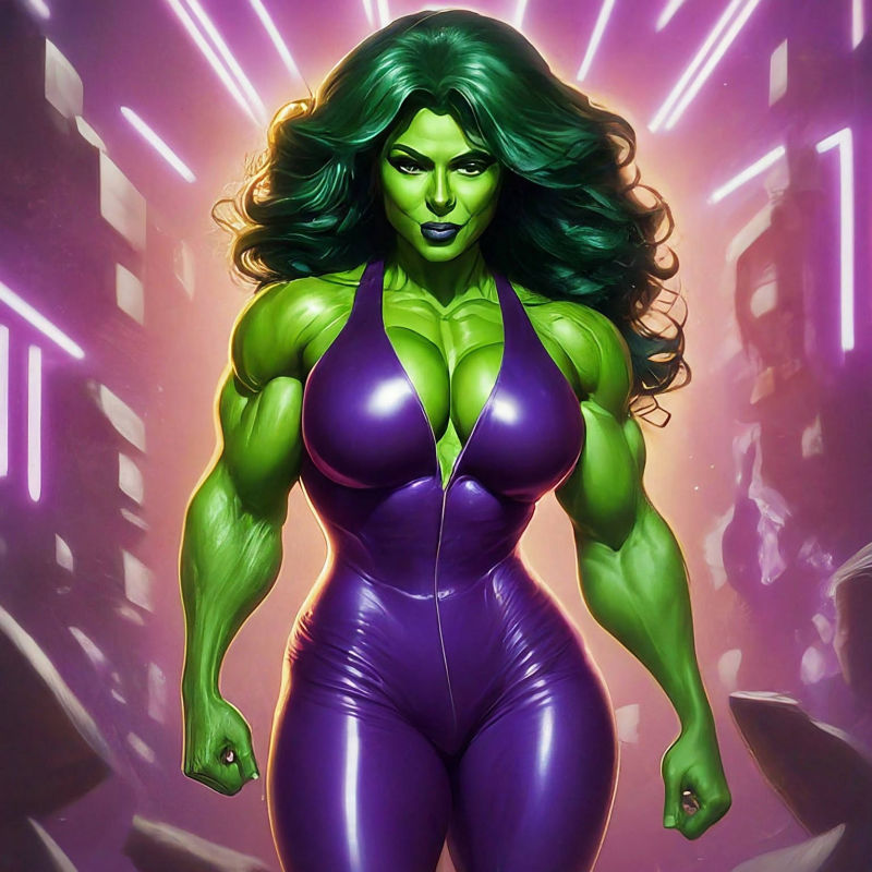 She-Hulk, A.I. Art by Mister Squeezable