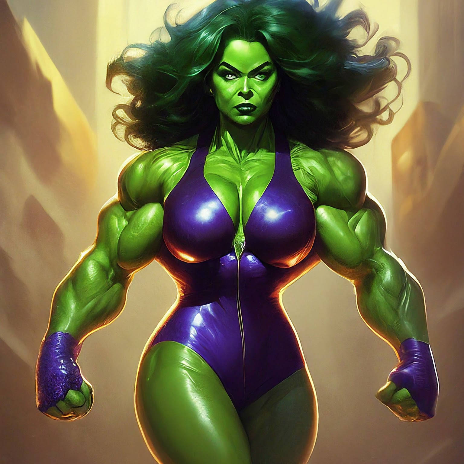 She-Hulk, A.I. Art by Mister Squeezable